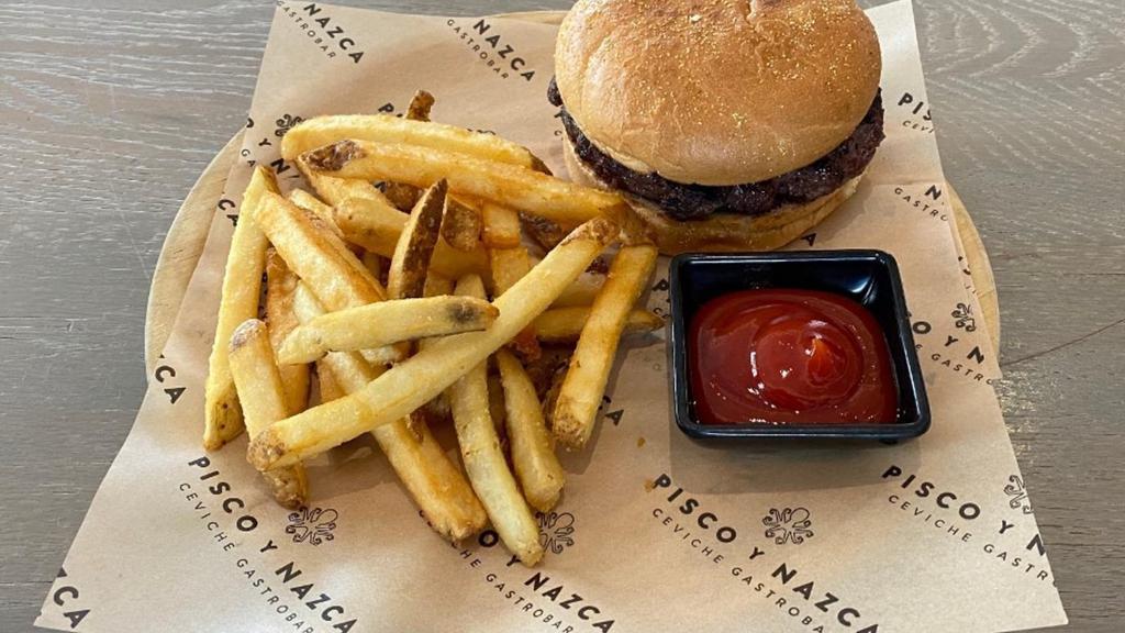 Kid Burger · 8 oz. ground beef, Kaiser roll, served with French fries