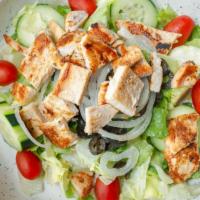 Buffalo Chicken Salad · Grilled chicken with buffalo sauce and bleu cheese dressing.