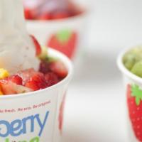 Frozen Yogurt With 1 Topping · Our amazing soft serve small batch frozen yogurt! Pick one delicious topping! Additional top...