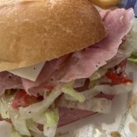 Ham & Cheese Hoagie · Provolone, Oil, Lettuce, Tomato and Onions.