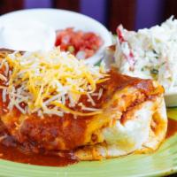 Classic Burrito · Cheese, red rice, black beans, smothered with guajillo chile salsa, and more cheese. Your ch...