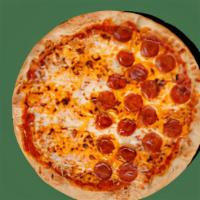 Pizza - Half Plain Half Pepperoni · Contains: 14'