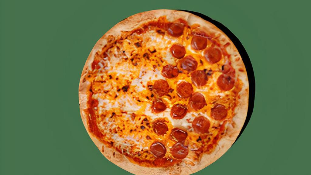 Pizza - Half Plain Half Pepperoni · Contains: 14'