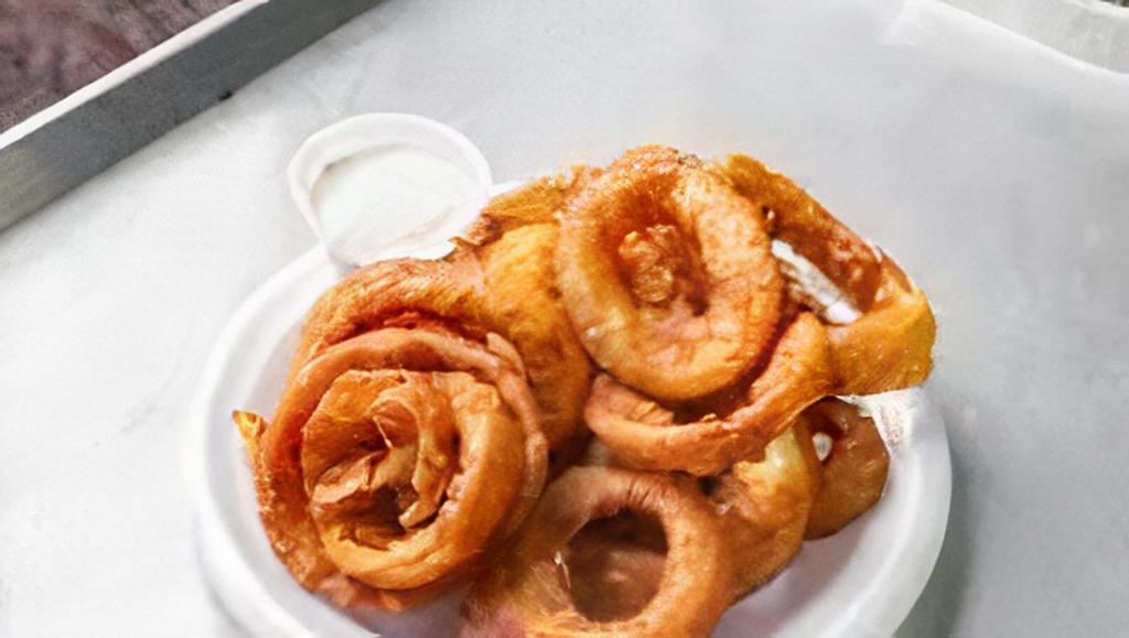Onion Rings · beer battered onion rings served with ranch