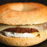 Impossible Sausage Sandwich · egg, meatless sausage & cheese