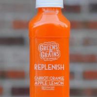 Replenish · Carrot, Apple, Orange, Lemon *All juice is cold-pressed in house and bottled. Ingredients ca...