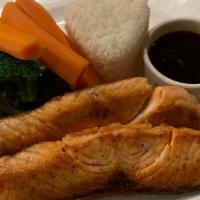 Salmon Teriyaki · Consumer advisory consuming raw or
undercooked meats, poultry, seafood,
Shellfish, or eggs. ...