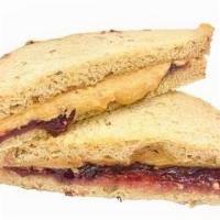 Peanut Butter & Jelly · house-made peanut butter with an all natural raspberry preserve,  can be ordered as a sandwi...