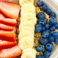 Berry Blast Acai Bowl · acai, granola, strawberries, blueberries, and bananas (V,DF,GF)