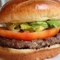 Kids Burger Meal. · beef, lettuce, tomato (cal: 400) served with carrots (cal: 23), a choice of regular fries (c...