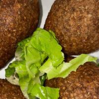 Kibbeh · Served with Cracked wheat dough filled with ground beef, onions, and spices.
4 pieces.