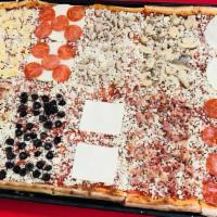 Full Tray - Build Your Own W/Toppings · Full Tray of Pizza with any toppings of your choosing!