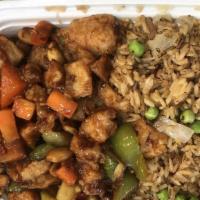 Kung Pao Chicken · spicy. diced chicken, vegetables and peanuts