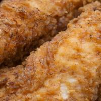 Chicken Tender 5Pc · Hand breaded to order in our special mix of seasonings tossed in your choice of sauce. Serve...