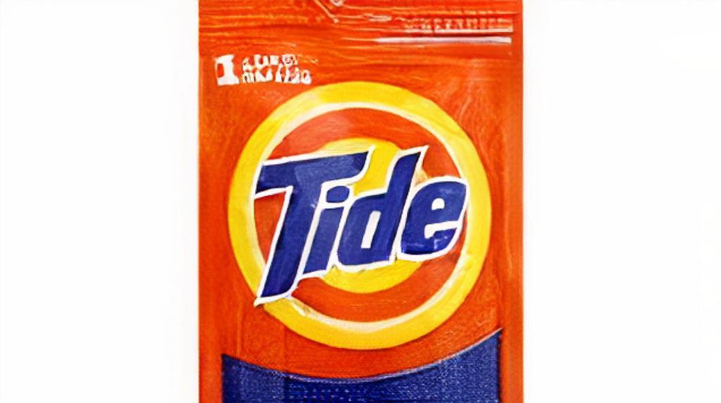 Tide Laundry Detergent, 1 Load · Tide Laundry Detergent, 1 load, for a brilliant clean every time. It’s the original Tide you love in a TSA approved travel size. Brilliant cleaning performance that leaves behind a refreshing original scent. One pack for a whole load of laundry.