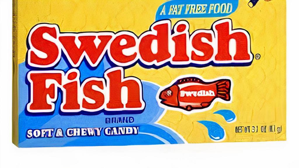 Swedish Fish ( 3.1 Oz) · WEDISH FISH Soft & Chewy Candy delivers the classic flavor and easily recognizable shape in delicious soft, chewy candy pieces. This soft candy comes in the signature fruity SWEDISH FISH flavor and fun red fish shapes. This fat free candy makes the perfect movie theater candy, and this fruit flavored candy satisfies your sweet cravings. Tuck this box of candy in your lunch for on-the-go snacking.