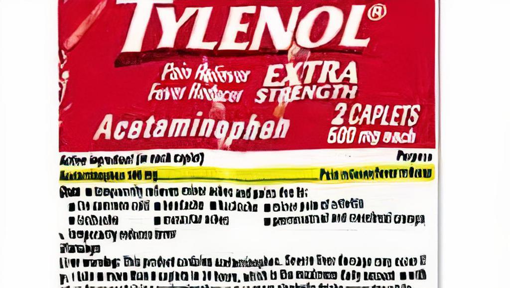 Tylenol Extra Strenght Two Pills · Pain medication, Tylenol packet (2 tablets)