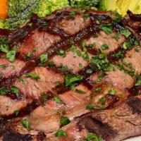 Bison Ribeye · 12 oz chef's cut of organic grass fed bison RIBEYE grilled  to your preference with horserad...