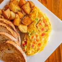 Cowboy Omelette · Ham, peppers, onions, American cheese.