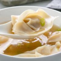 Wonton Soup · Served with noodles.
