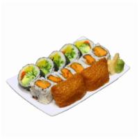 Go Fish Combo G · 2 pieces inari sushi, veggie roll, and sweet potato roll