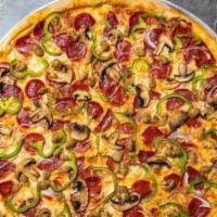 Everlasting Loaded Pizza  · Fresh mushrooms, green peppers, onions, pepperoni, and fresh mozzarella baked on a hand-toss...