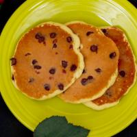 Buttermilk Pancake Goodies · Three pancakes served with your choice of chocolate chips, strawberries, blueberries or bana...