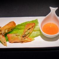 Vegetable Spring Roll (2Pc) · cabbage, bamboo shoots, mushrooms, flour