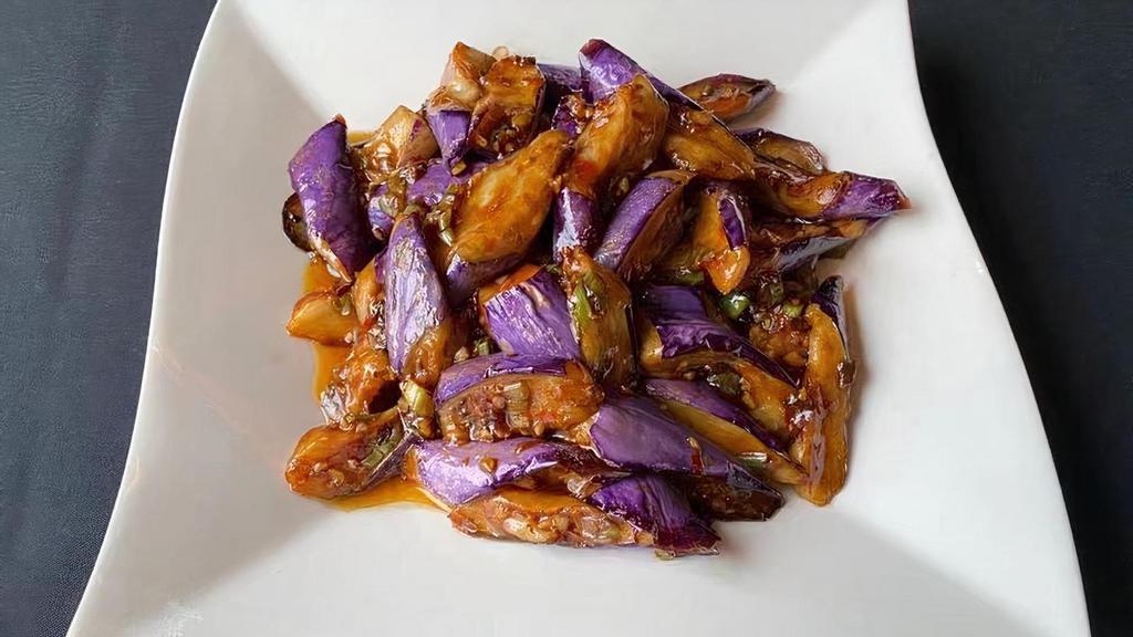 Eggplant With Garlic Sauce  · eggplant, sweet, sour and spicy sauce