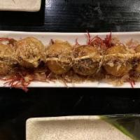 Takoyaki · Japanese fried octopus balls.