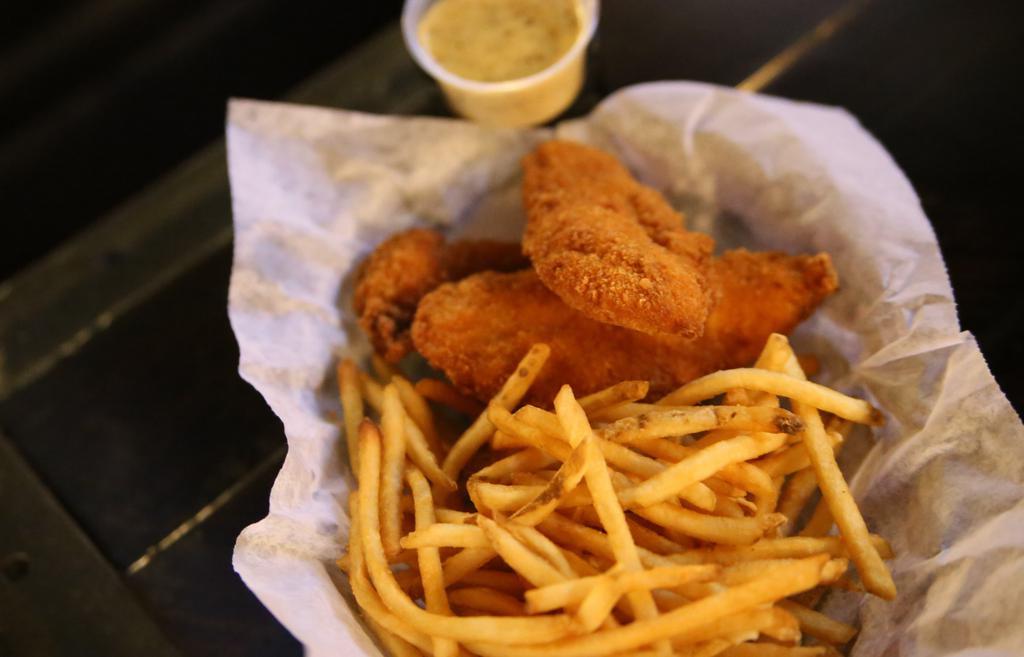 6 Pieces With Fries · Fried Buttermilk Tenders served with your choice of sauce.
