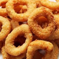 Onion Rings · Hand battered onion rings fried to perfection and served with our signature dipping sauce