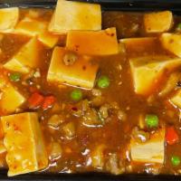 Szechuan Bean Curd · Hot and spicy. ground pork (麻婆豆腐)