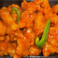 Sp 3. General Tso'S Chicken · Hot and spicy. Lightly fried chicken in a spicy sweet and sour sauce.