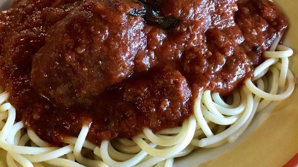 Spaghetti Meatballs · Served with soup or salad and garlic bread