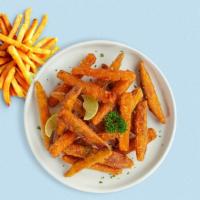 Sweet Potato Potata Fries · (Vegetarian) Thick-cut sweet potato wedges fried until golden brown