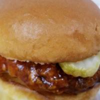 Sticky Chicken Sandwich · Dipped in our famous house-made sweet & spicy sauce