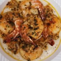 Shrimp & Grits · Please specify with or without cheese (0.25 upcharge)