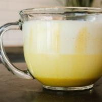 Goldenmilk Latte · Superfood mix of turmeric, mama, goji, cinnamon, ginger, boswellia, cardamom, black pepper, ...