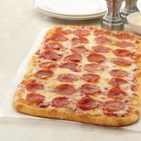 Pepperoni Pizza · 32 pieces of pepperoni combined with our famous cheese blend