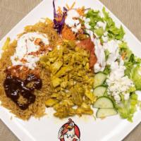 Grill Chicken With Rice, Salad & Soda · 