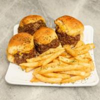 Beef Boom Burger Platter · 4 Burgers with a choice of two sides