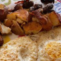 Big Breakfast Special · Served with three eggs, bacon, sausages or ham, sauteed mushrooms, home fries, buttermilk pa...