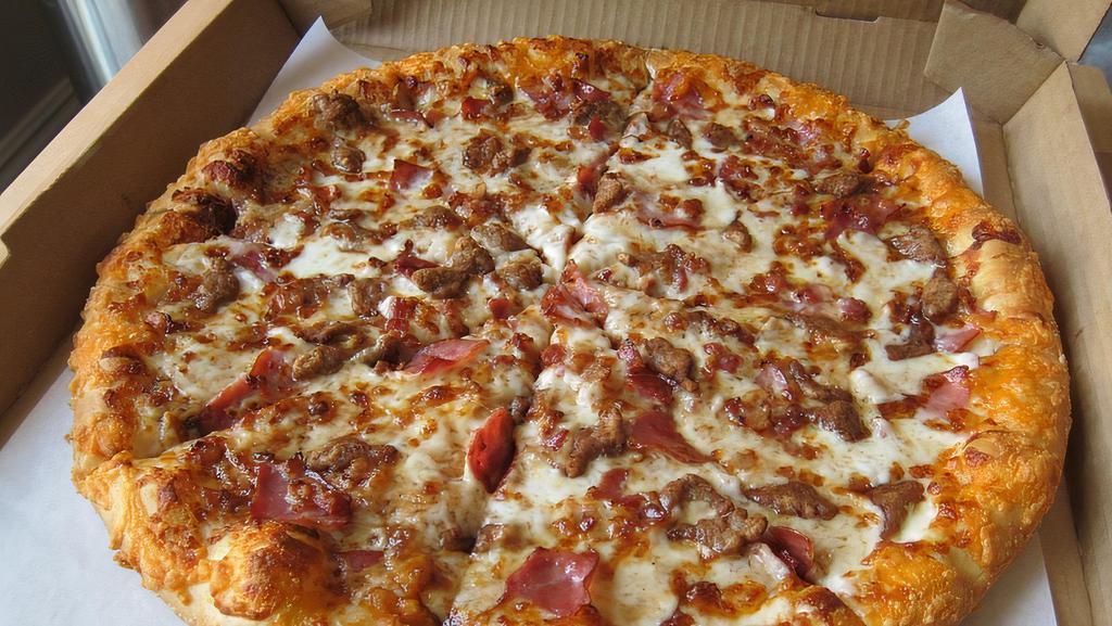 Meat Lover Pizza  · Pizza sausage, pepperoni, bacon and ham.