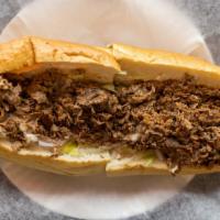 Large Cheese Steak Hoagie · With Cheese, Steak, Lettuce, Tomato and Raw Onions
