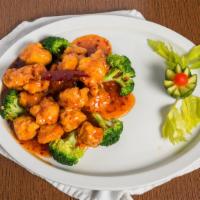 General Tso'S Chicken · Hot and spicy. Chunks of lightly coated chicken sautéed with sweet and spicy sauce. Served w...