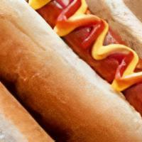 Hot Dog · Beef and pork grilling franks by Berks.