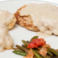 Farmer'S Fried Steak (Chicken Steak) · Made with fresh boneless chicken breast served with your choice of onions, green peppers or ...