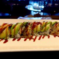 Hot Fancy Roll · Spicy kani inside the roll and Topped avocado and eel.
