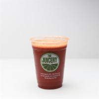 Sunrise Squeeze Juice · Orange, beet, carrot, and ginger.